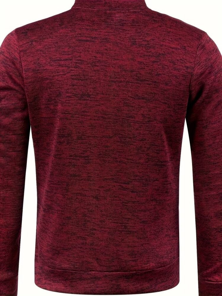 Elegant maroon sweatshirt med myk tekstur og enkel design - Bakre visning.